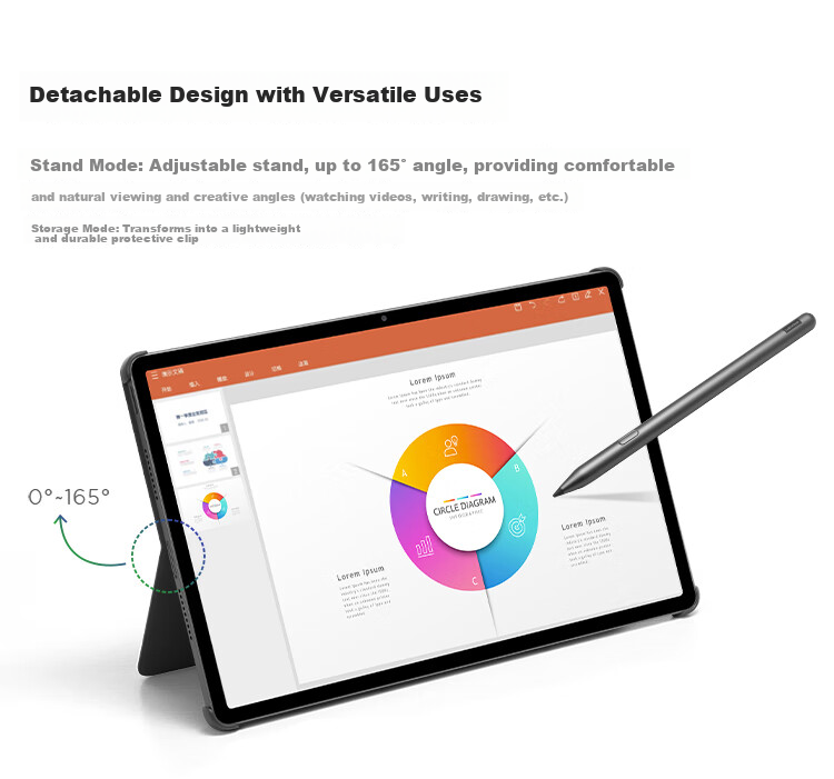 Lenovo Xiaoxin Tablet Pro GT Magnetic Keyboard and Stand Magnetic Pairing Smart Wake and Sleep Detachable Design Multi-Combination Shortcut Keys Breeze Gray 7