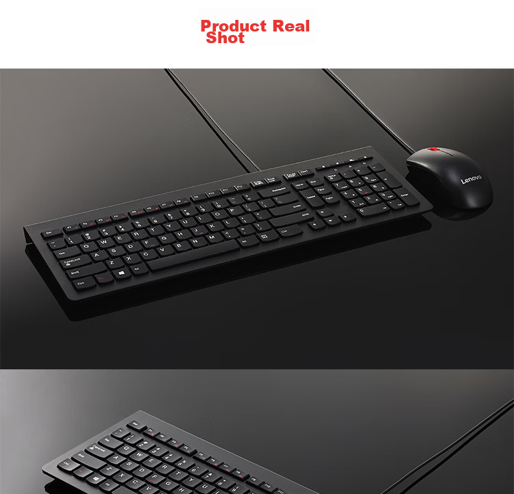 Lenovo Wired Keyboard And Mouse Combo, Keyboard, Keyboard And Mouse Set, Office Mouse And Keyboard Combo, KM4800 Keyboard, Computer Keyboard Laptop Keyboard 2022 Model 11