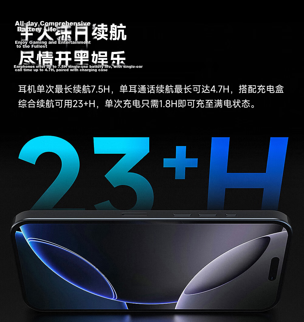 Black Shark Fengming Gaming In-Ear Bluetooth Earphones 2.4G Dual Mode 0.02s Low Latency Noise Cancelling FPS Mobile Game Headset Compatible with iPhone 17 Huawei 80 Xiaomi Honor 17