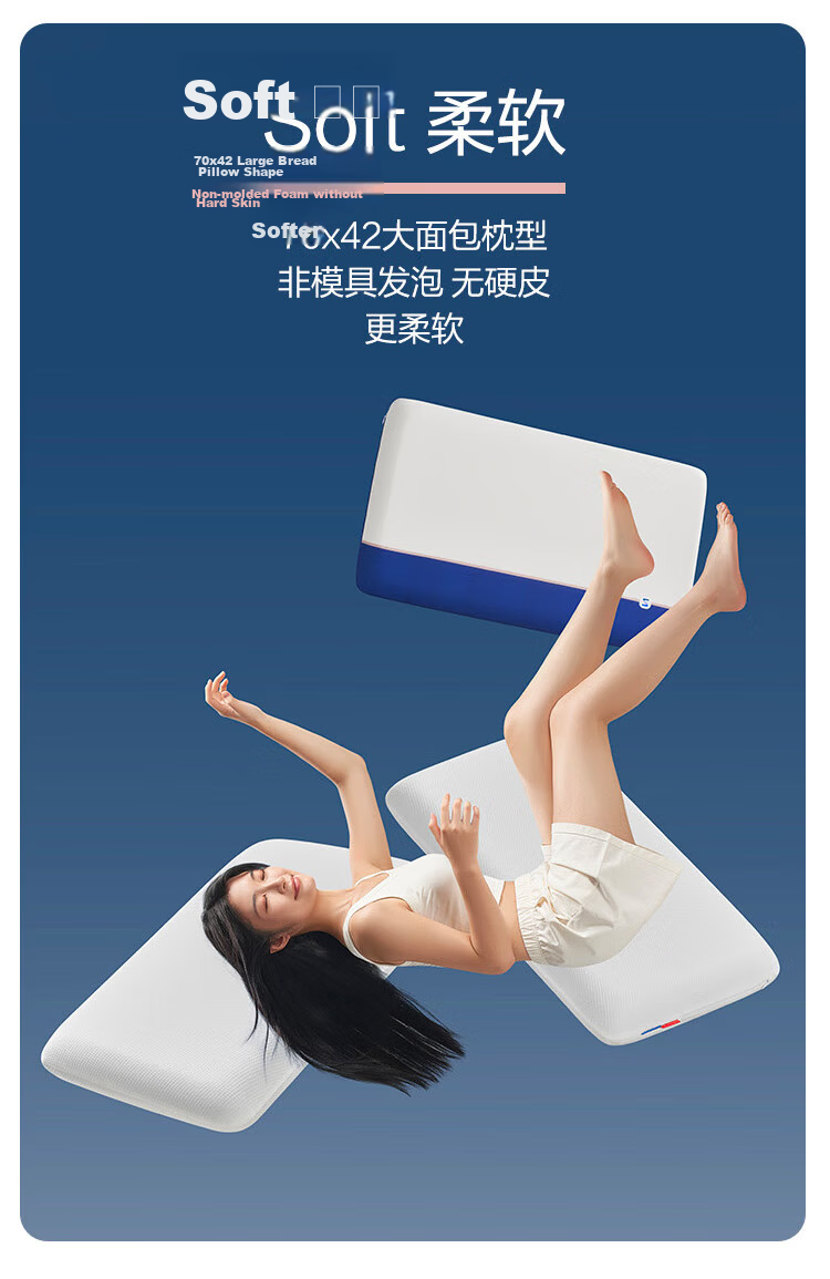 JD Original Z Blue Wei Lan Zhi Xin Pillow, Deep Sleep Memory Foam Cervical Support Pillow for Adults, Gift Box Packaging 10