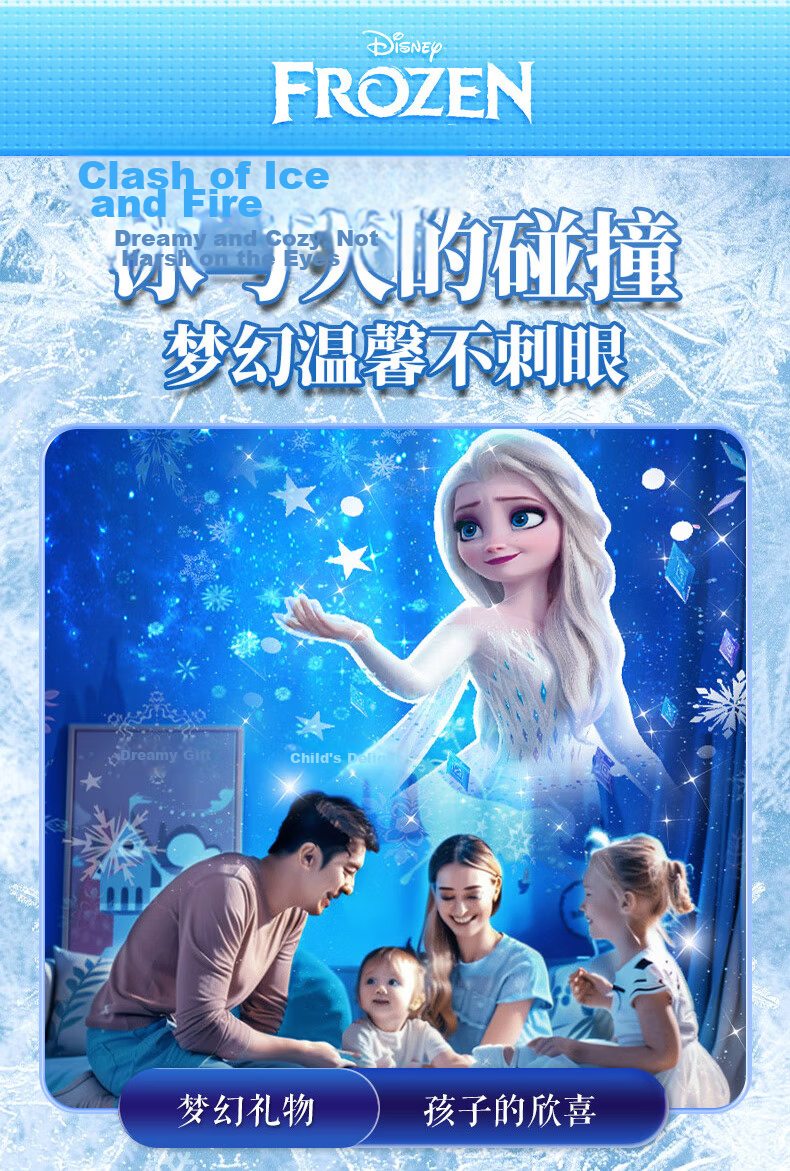 Disney Elsa Princess Starry Sky Projection Lamp Children's Toy Girl's Birthday Gift for Ages 7-14 Music Box Elsa 12 19