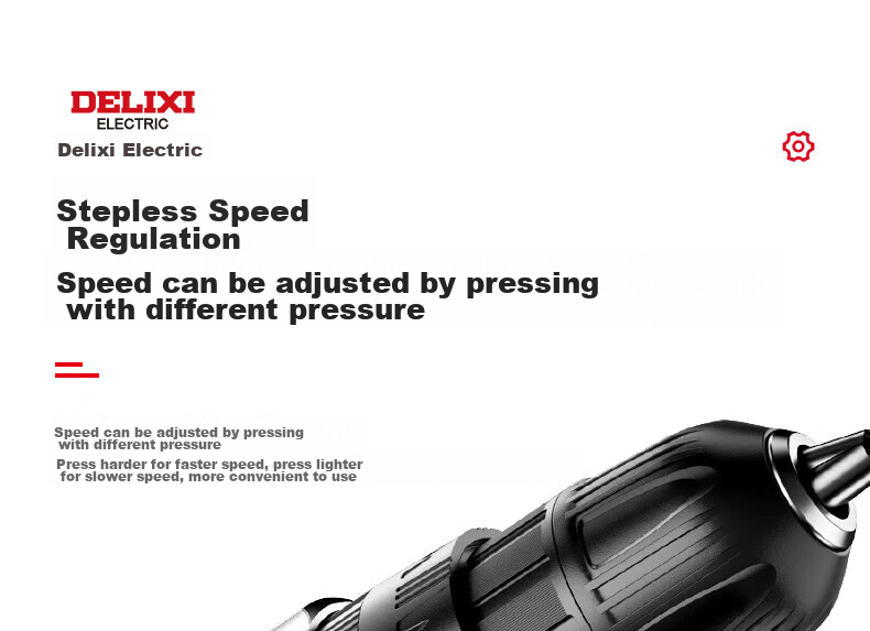 Deli Xidianqi Electric Drill, Lithium Battery Drill, Cordless Screwdriver, Household Rechargeable Hand Drill, Electric Screwdriver, Power Tool Box Set 18
