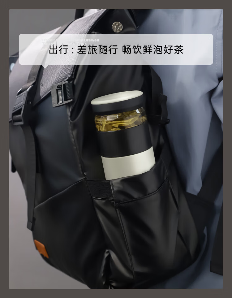 JD Jingzao Insulated Tea Separation Mug Unisex Large Capacity 316L Stainless Steel Tea Infuser Cup Elegant White 500ml 15
