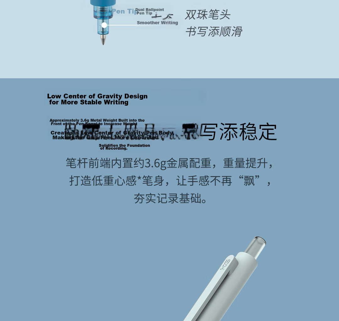 [Back to School Essential] KACO Wensai 0.5 Black Gel Pen, Stylish Retractable Pen, Signature Pen, Ink Pen, "With The Sea As Neighbor", 3-Pack 7
