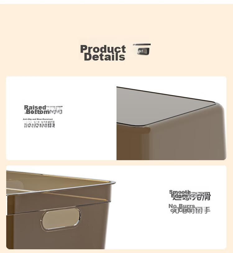 JD Jingzao Cocoa Storage Box Small Size No Lid Set of 3 Desktop Snack Toy Organizer Clothes Storage Box 15