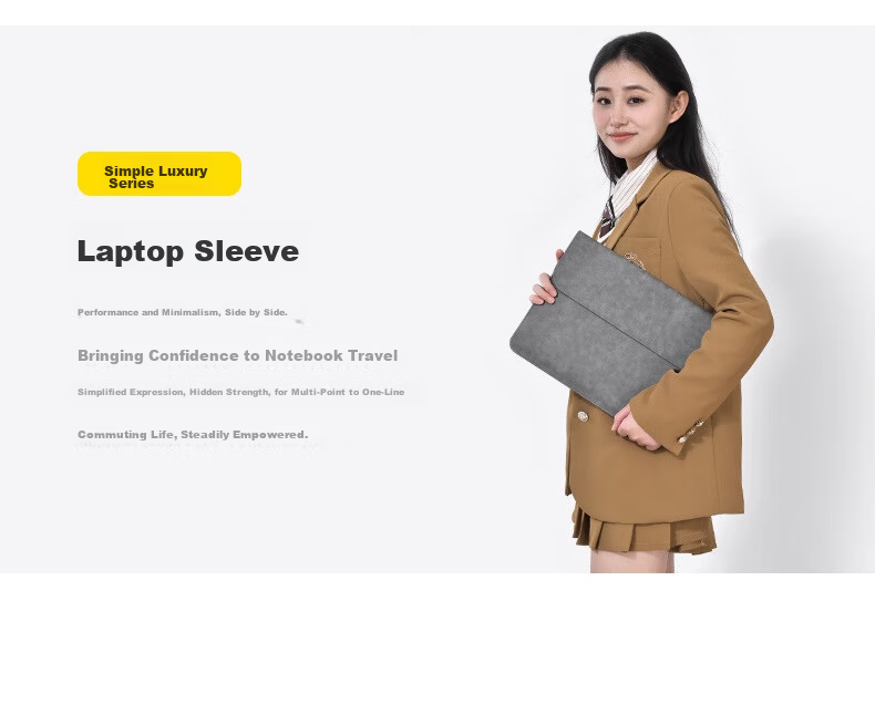 Milooky Apple Laptop Sleeve Compatible with MacBook Neo13 Leather Case Protective Cover for Air/Pro 13.6 4