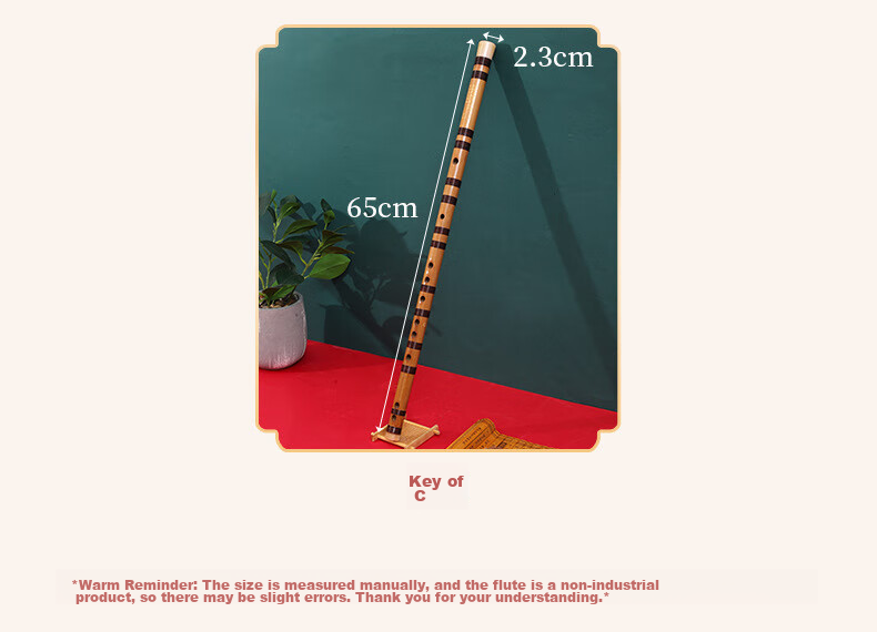 Professional E Key Range Bamboo Flute for Adults Beginner High-Quality Performance Level Transverse Flute with 9 Free Gifts 7
