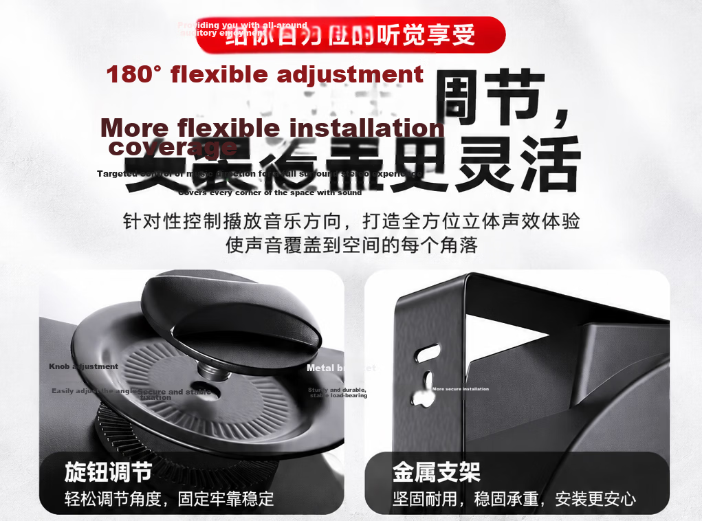 SAST Wall-Mounted Speaker 40W Passive Speaker Requires Amplifier 4-Inch Commercial Engineering Conference Room Restaurant Home Public Broadcasting Background Music 3