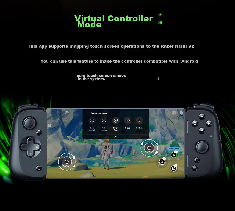 Razer V3 Gaming Controller, Ergonomic Design, Full-Size Dual-Wing Mobile Gaming Device, RPG Fighting Competition, Genshin Impact, Honor of Kings 8