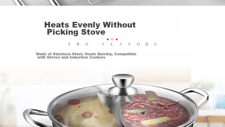 Maxcook Double-Sided Hot Pot, 32cm Thickened 304 Stainless Steel with Lid And Hot Pot Spoon, Compatible with Gas And Induction Cooktops, MCT963 14