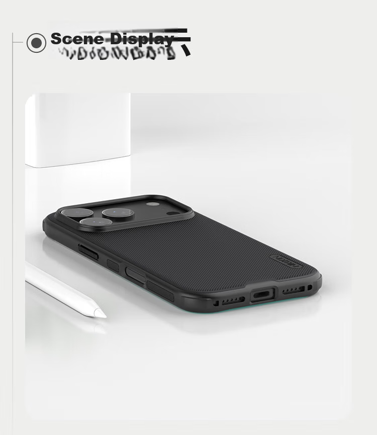 Nillkin Magnetic Case for iPhone 17 Pro Max Full Coverage Matte Anti-Slip Drop Protection Lens Raised Slim Minimalist Shield Pro Black 14