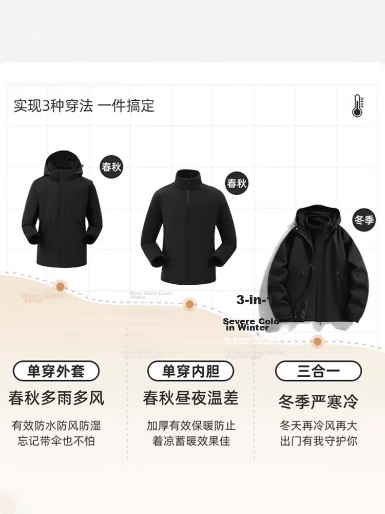 JEEP SPIRIT Men's Spring Autumn Jacket Hooded Sports Outdoor Mountaineering Coat Dark Blue 2XL 5