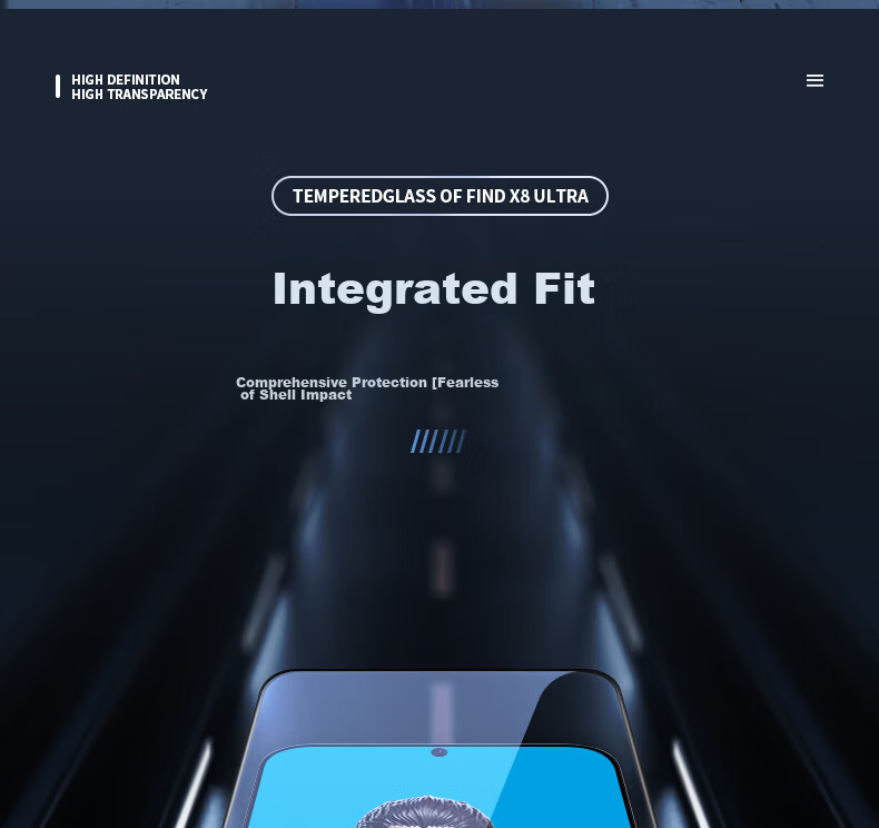 Lanxingxiansheng Tempered Glass Screen Protector for OPPO FindX8S+, High Definition Anti-Drop Anti-Fingerprint Protective Film for FindX8s+ Smartphone 7