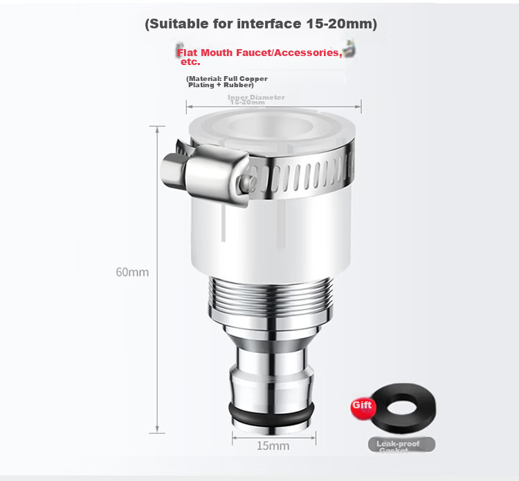 Shuangwei Brass Thickened 1/2 Inch to 3/4 Inch Internal And External Thread Straight Connector, Copper Pipe Fitting, Reducer Straight Coupling, Foot Valve Brass Core Washing Machine Inlet Pipe Reducer, Large And Small Head Water Pipe Fitting 4
