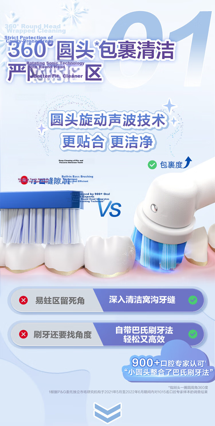Oral-B Electric Toothbrush D103K Children's Milk Teeth Brush Frozen Brush Head*1 Daily Cleaning And Dental Care (Brush Head Pattern Random) Gift for Kids 3
