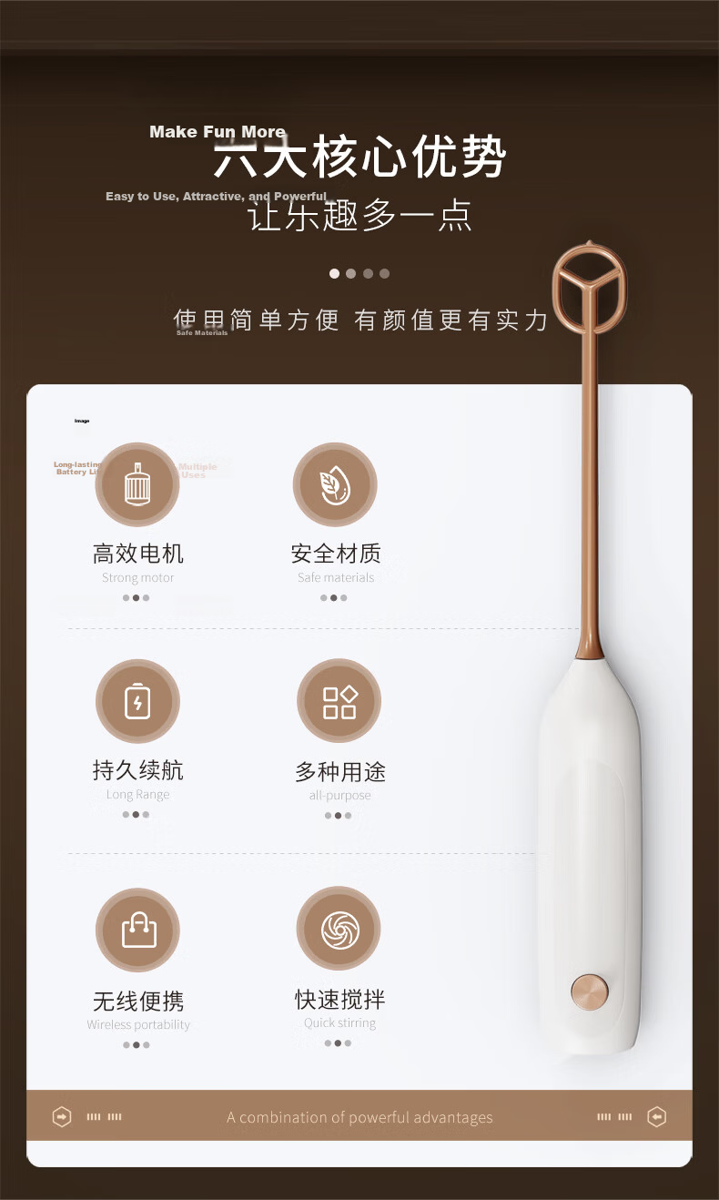 CLITON Electric Stirring Rod, Milk Powder Mixer, Baby Formula Shaker, Extended Handle Blender, Coffee Mixing Spoo 4