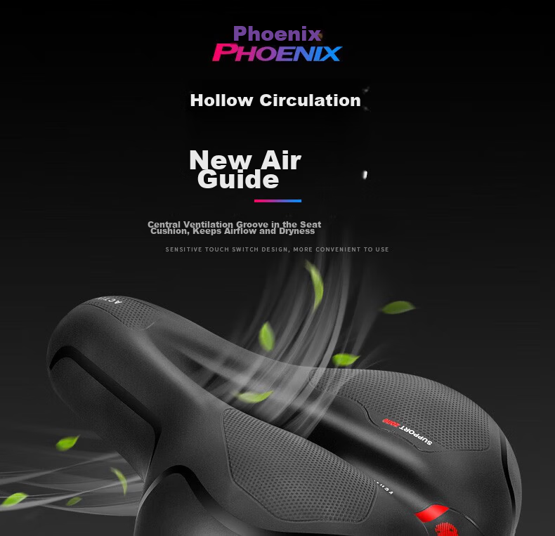 Phoenix Mountain Bike Saddle Ultra-Soft Thickened Comfortable Bicycle Seat Cushion Accessory 3