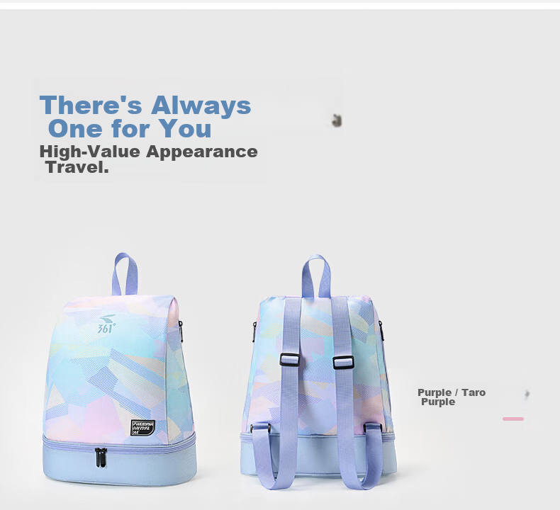 361° Fitness Bag for Women, Dry And Wet Separation Swimming Bag, Waterproof Bag, Sports Drawstring Portable Backpack, Storage Bag 25