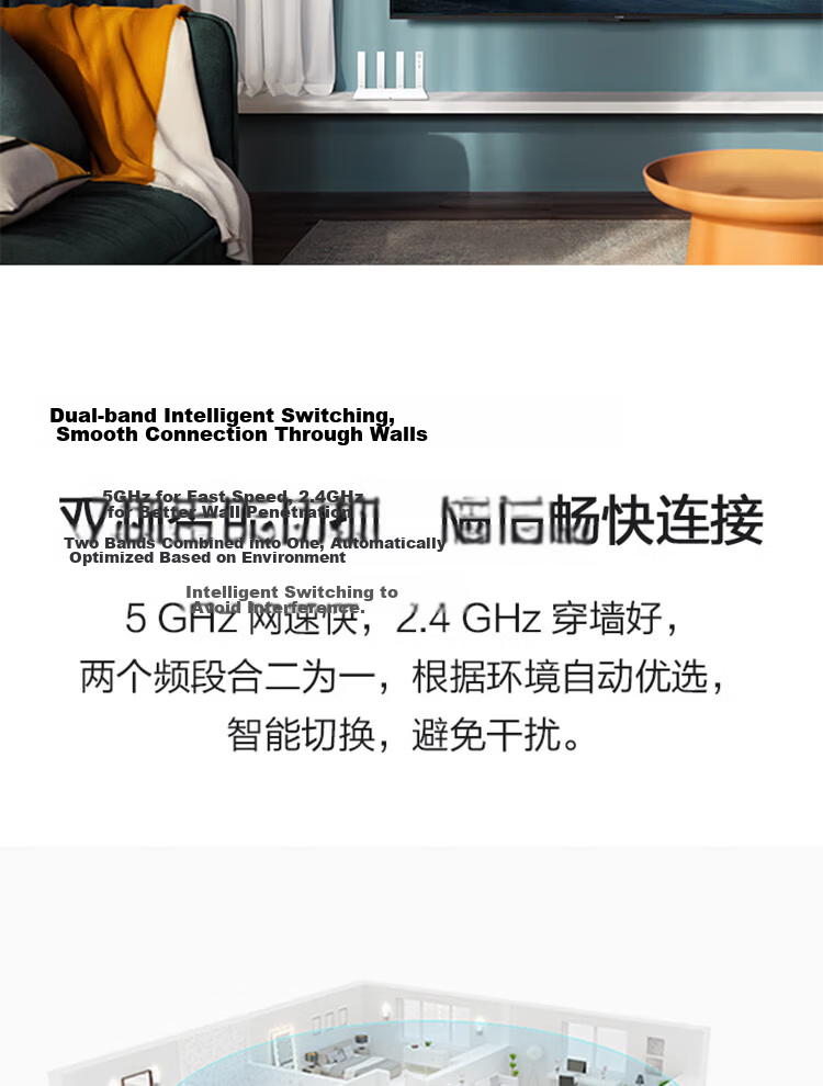 HUAWEI Dual Gigabit Gaming High-Speed Router Wi-Fi 6+ 7200Mbps Wireless Router Home High-Speed Full Coverage Large Apartment WiFi Signal King 3