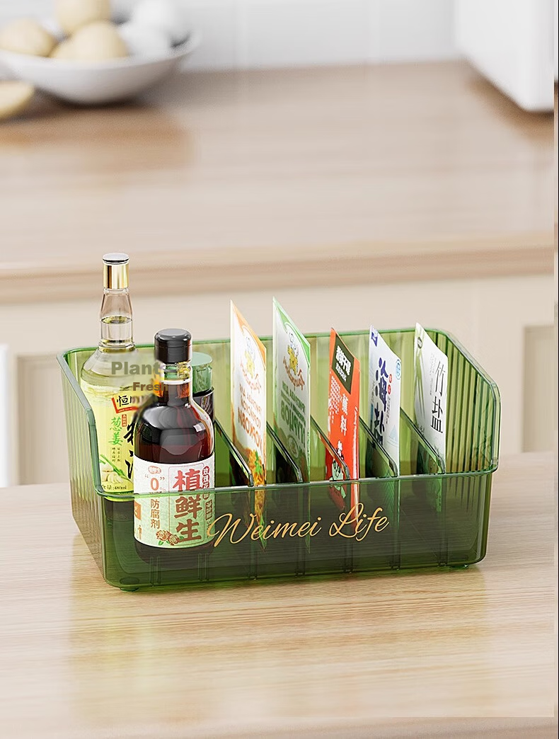 Jiadu Multi-Functional Spice Storage Box with Compartments, Bagged Multi-Grid Integrated Seasoning Jar Kitchen Organizer Rack 17