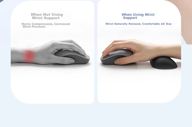 Ugreen Mouse Pad Wrist Rest Ergonomic Wrist Support Laptop Mouse Hand Rest Non-Slip Durable Office Typing Wrist Pad for Men 6