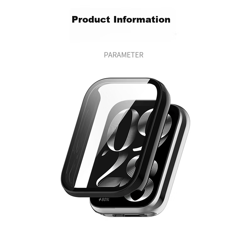 CHENSONG Protective Case for Xiaomi Band 9 Pro, Full Protection Film, Integrated Shell And Screen Protector, Anti-Scratch, Anti-Fingerprint, Shockproof Hard Shell, Transparent Versio 16