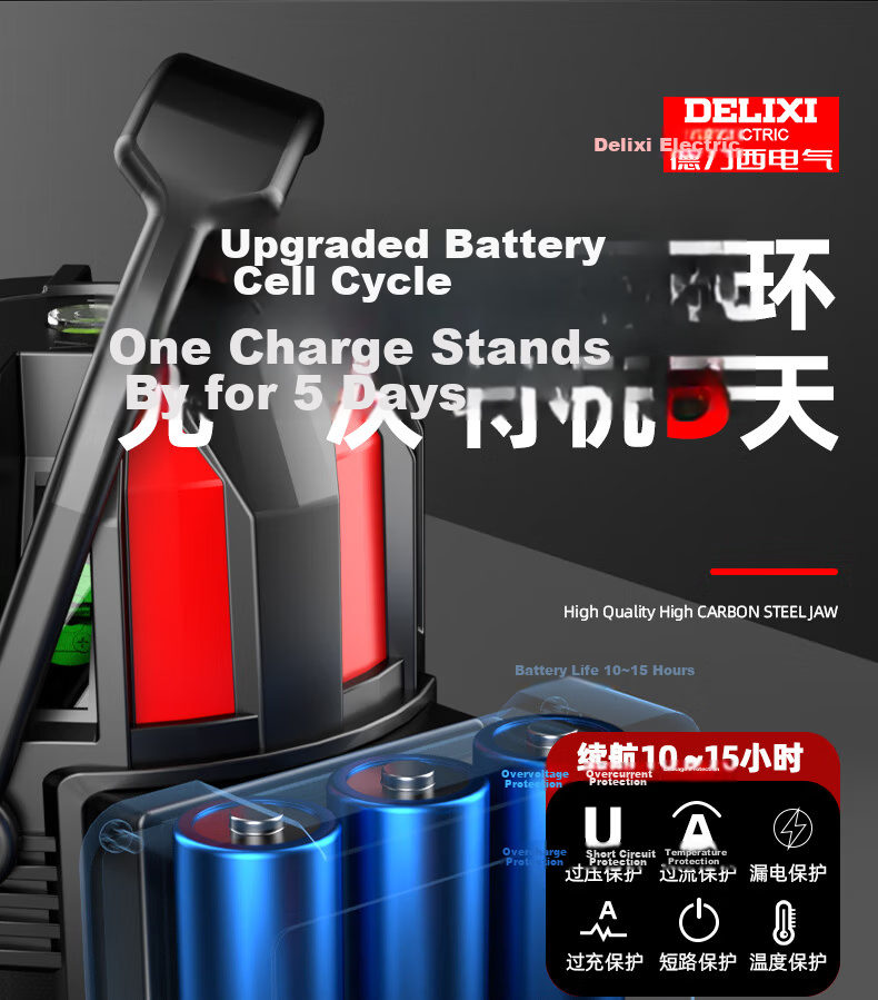DELIXI ELECTRIC Blue Light 16-Line Infrared Level Dual Power High Precision Strong Light Fine Line Auto Leveling Laser for Outdoor Construction Site 11