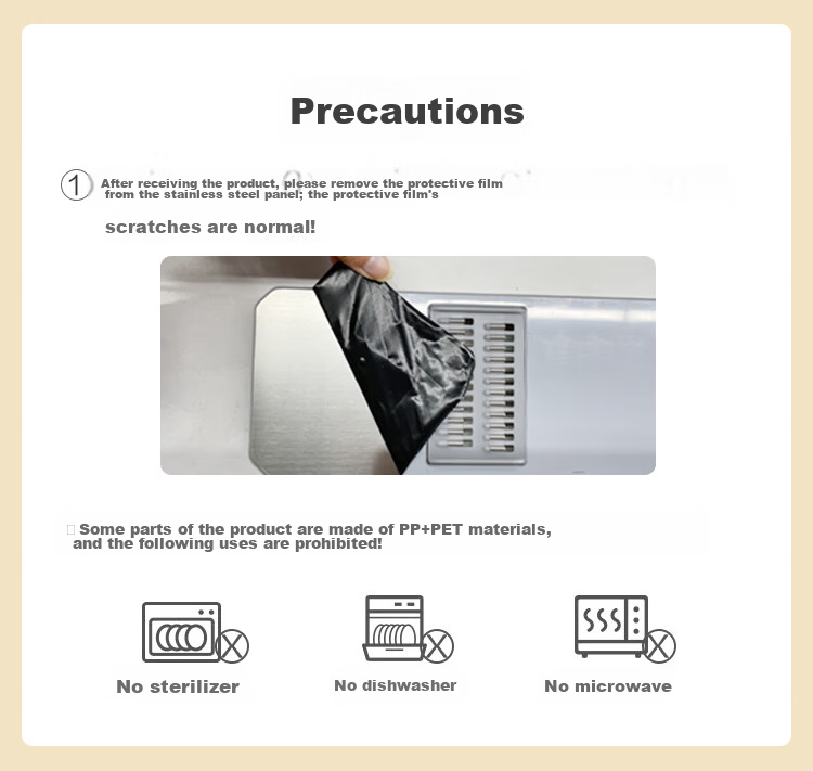 JD Original Grater, 304 Stainless Steel Vegetable Slicer, Potato Shredder, Multi-Functional Shredder with 6 Blades + Hand Guard 2