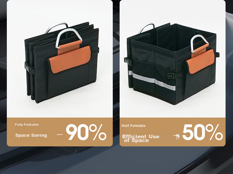 JD Jingzao Car Trunk Storage Box Foldable Oxford Cloth 60L Organizer 6