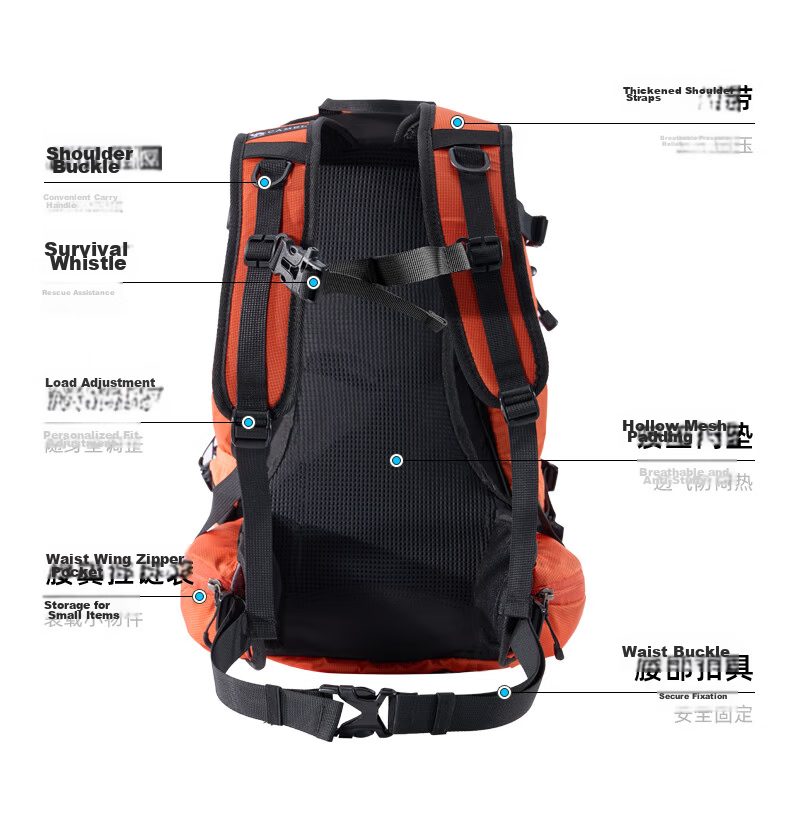 CAMEL [Poxiao] Lightweight Hiking Backpack for Women, Outdoor Trekking Backpack, Casual Travel Mountaineering Backpack for Men, 7148 9