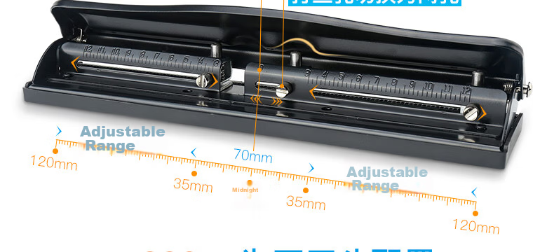 KW-Trio Adjustable Three-Hole Puncher, Multi-Hole Office Puncher, Hole Distance Adjustable, Can Punch up to 30 Pages 5