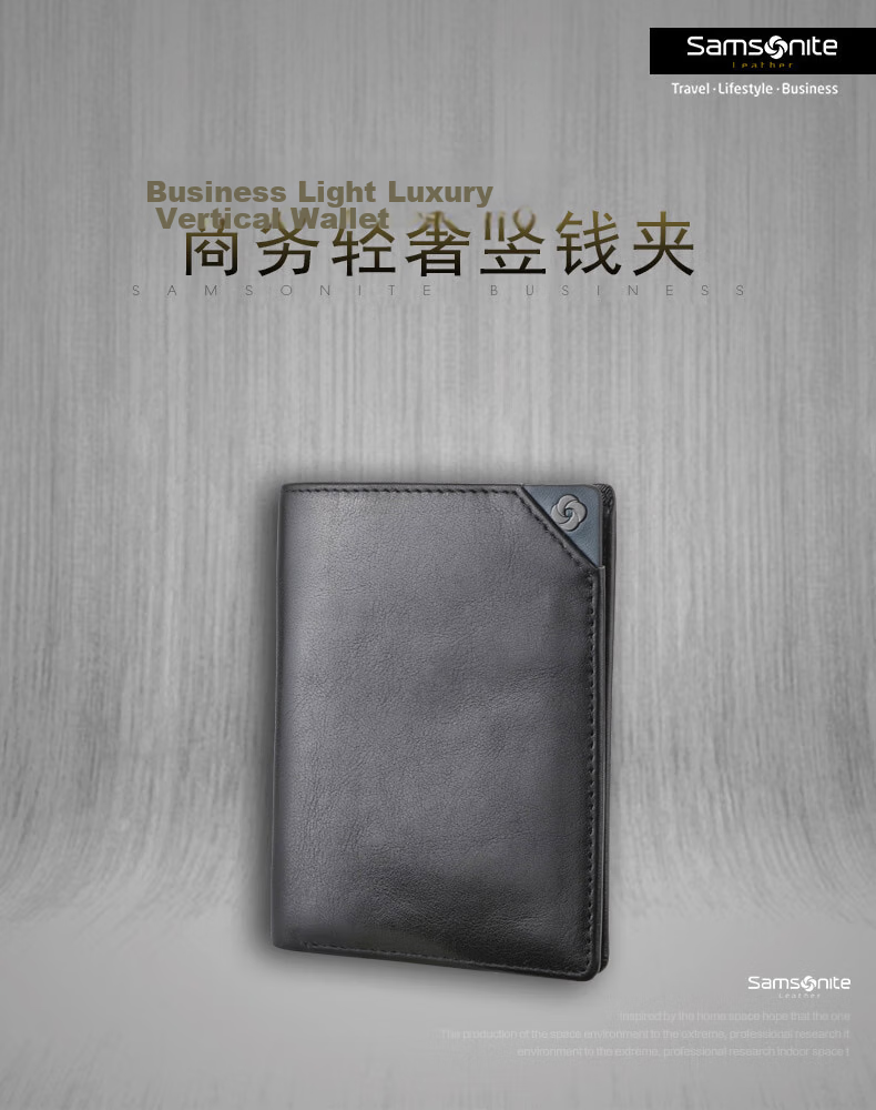 Samsonite Men's Multifunctional Short Wallet Genuine Leather Anti-Theft Card Holder Bank Card Organizer Birthday Gift TK6 1