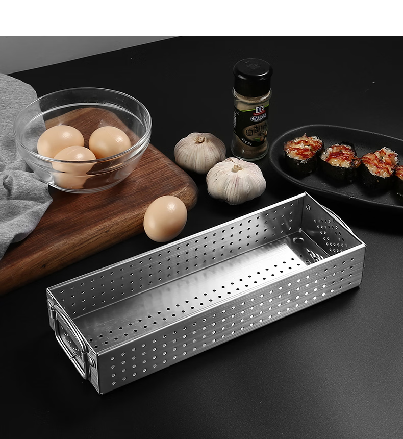 General's Kitchen 304 Stainless Steel Chopstick Box Disinfection Cabinet Spoon and Chopstick Storage Box Draining Rack Cutlery Storage Basket [Small Size] 11