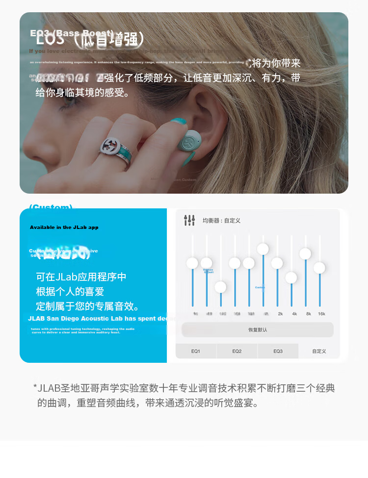 JLab JBuds Mini True Wireless Bluetooth Earbuds In-Ear Music Sports Gaming Sleep Mini Portable Earphones Gift Aqua Blue Compatible with Apple Huawei Android 6