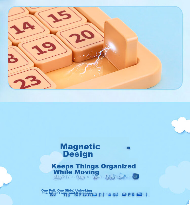 Congpai Children's 6x6 Magnetic Digital Sliding Puzzle Educational Intelligence Toy for Kids Ages 8-12 Children's Day Gift 5