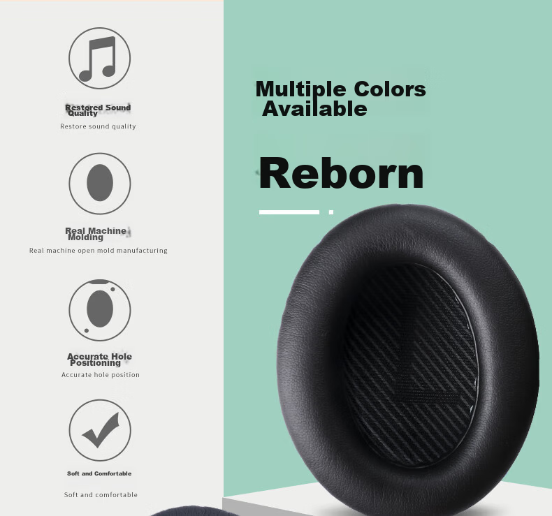 PENGGU Replacement Headband Cover for Bose QC35 QC45 Headphones Soft Sponge Noise Cancelling Accessories with Velcro - Gray 2
