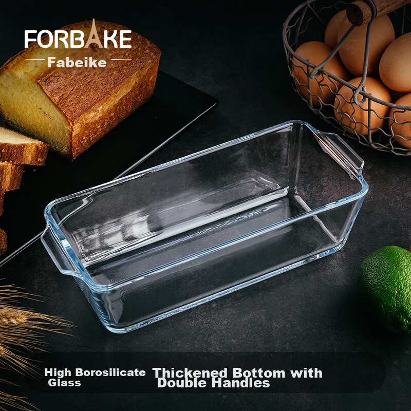 FOR BAKE Rectangular Glass Baking Dish Pound Cake Mold High Temperature Resistant Glass Bowl Microwave Oven Pasta Casserole Dish