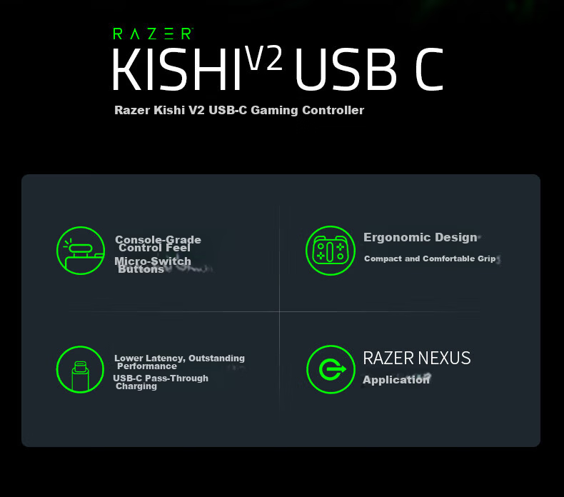 Razer V3 Gaming Controller, Ergonomic Design, Full-Size Dual-Wing Mobile Gaming Device, RPG Fighting Competition, Genshin Impact, Honor of Kings 2