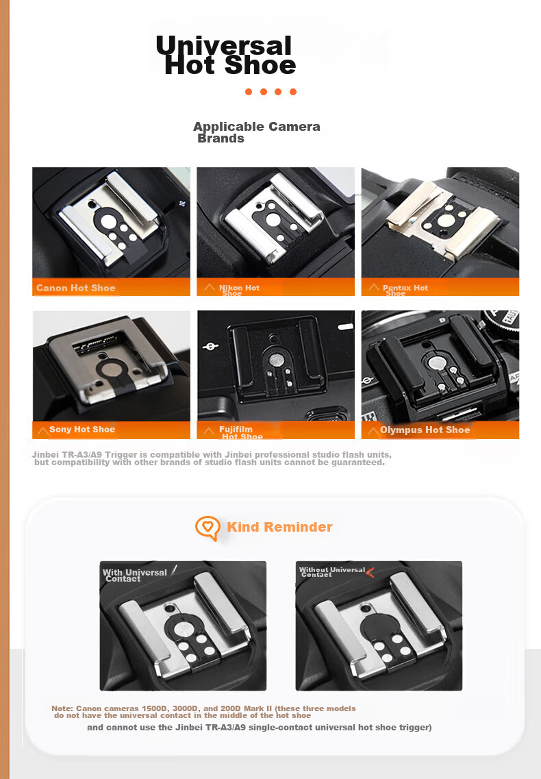 JINBEI Digital Flash Trigger Studio Flash 2.4GHz Wireless Transmitter Universal DSLR TR-A9 Transmitter 3