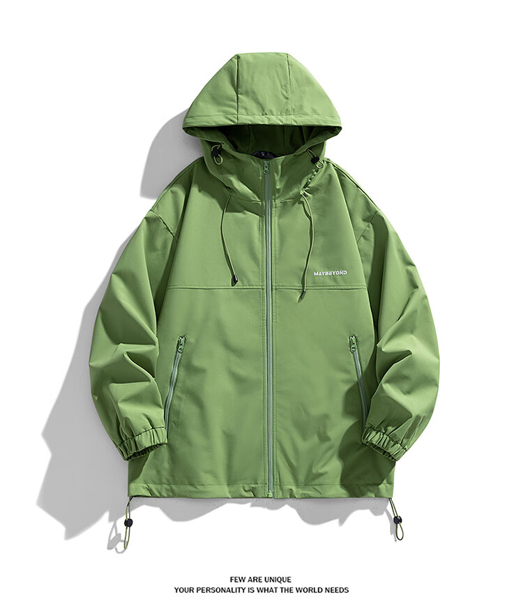 GENIOLAMODE Men's Jacket, Autumn Casual Outdoor Hiking, Water-Repellent, Windproof, Functional Trendy Workwear Coat, Dark Green, 2XL 12
