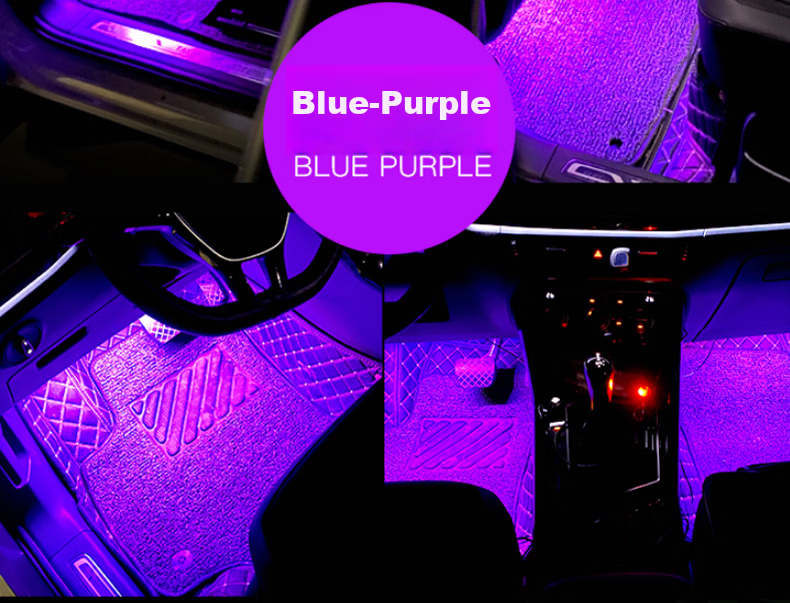 40,000 Kilometers Car Ambient Light LED No Modification USB Footwell Decorative Music Rhythm Light SWY6526 13