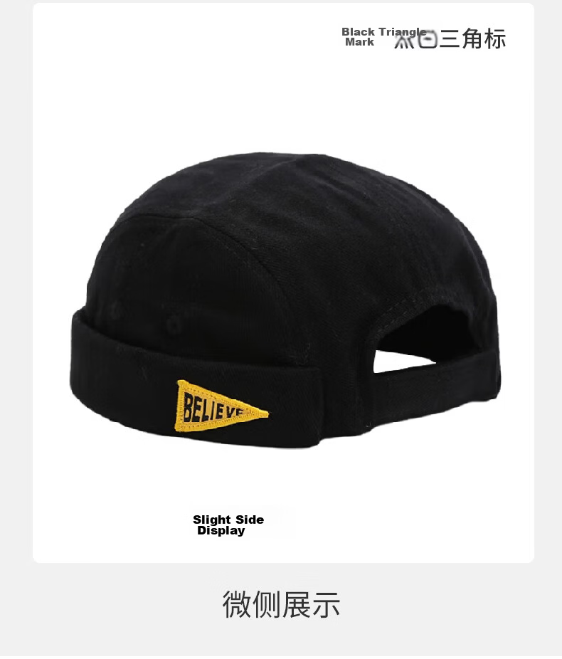 GLO-STORY Vintage Denim Newsboy Cap Unisex Street Hip-Hop Plain Flat Cap 16