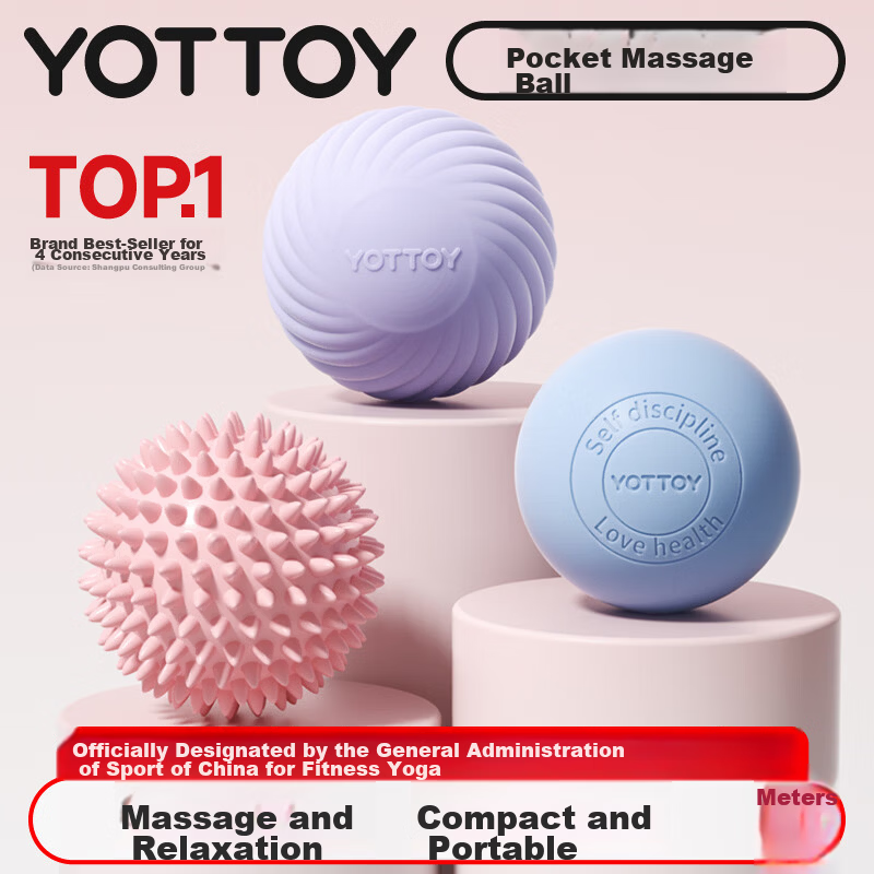 Yottoy Fascia Ball Massage Hedgehog Ball Foot Acupoint Small Spiky Ball Yoga Foot Neck Massage Training