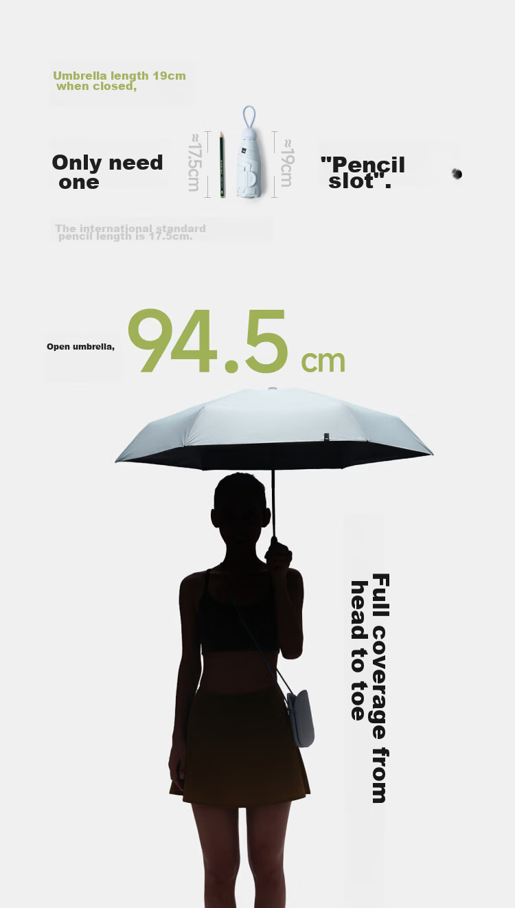 Beneunder UV Protection Sun Umbrella, Foldable Black Gel Capsule Umbrella for Rain And Shine, BM525 Almond Color 11