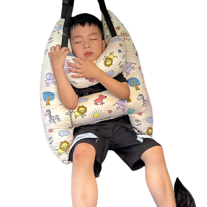 Digalun Car Sleeping Essential Child Car Pillow Side Sleep Neck Support Long Travel Backrest Pillow Set