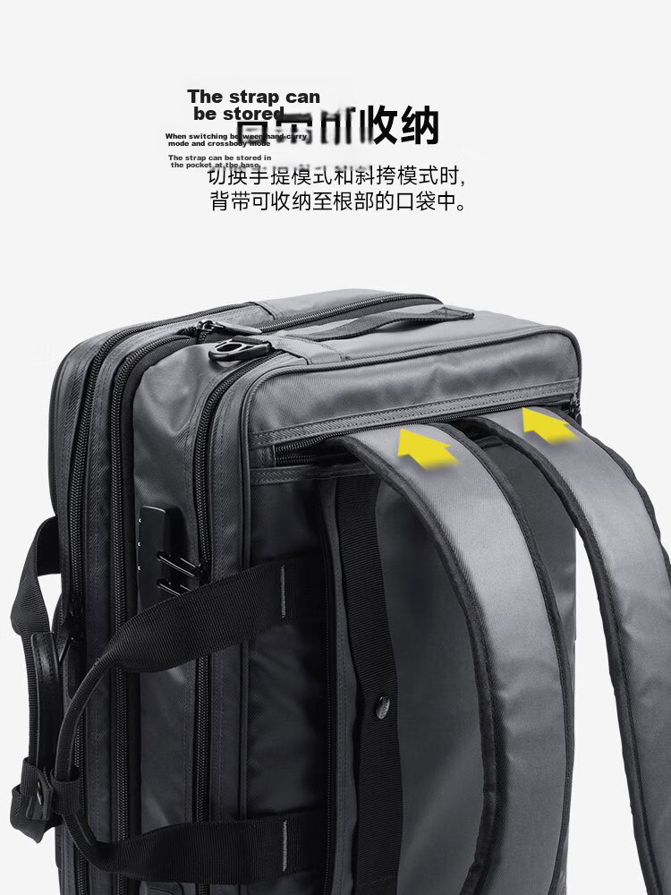 SANWA 15.6-Inch Large Capacity Laptop Bag, Handheld Water-Resistant Backpack, Multifunctional Shoulder Crossbody Bag, 28L 16