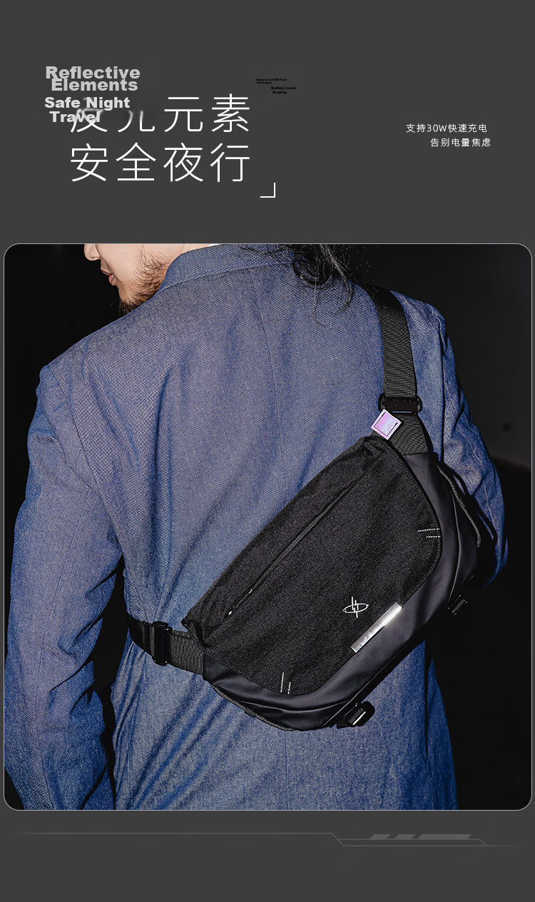 GYXX Star Trace Crossbody Bag, Unisex Shoulder Functional Chest Bag, Sports Casual Commuter Backpack, Trendy Large Capacity Tablet Messenger Bag 24