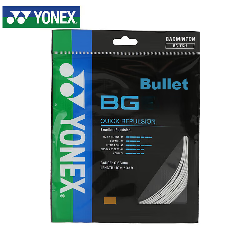YONEX Badminton String High Elastic Rebound Control Durable Daily Training BGTCR-007 Black