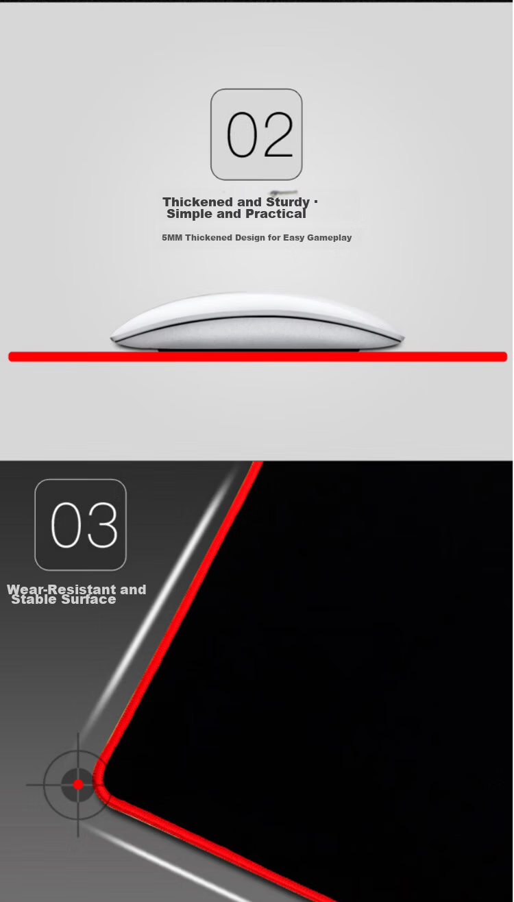 Lingshe Mouse Pad, 800*300*2 Extra Large Thick Office And Gaming Mouse Pad, Student Computer Desk Mat, Precision Edge Locking, G-05 Que Ling 4