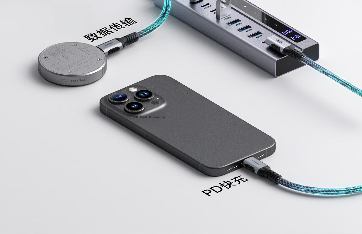 Hagibis Digital Display Expansion Dock with Screen, USB-C Converter, Ethernet Adapter, Type-C to HDMI Converter, Compatible with Apple Computers Mac, Thunderbolt 4 Adapter 6
